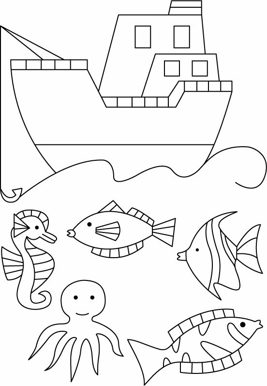 Bateau 07 - motif à imprimer