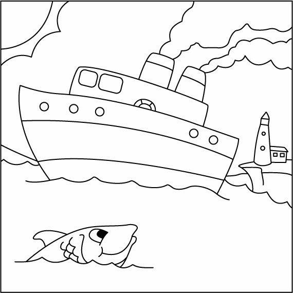 Bateau 16 - motif à imprimer