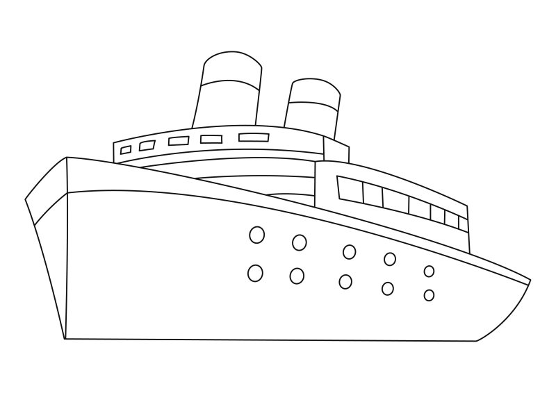Bateau 20 - motif à imprimer