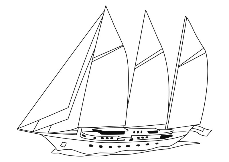 Bateau 21 - motif à imprimer