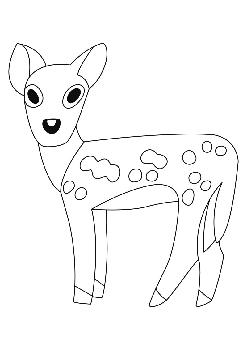 Biche 03 - motif à imprimer