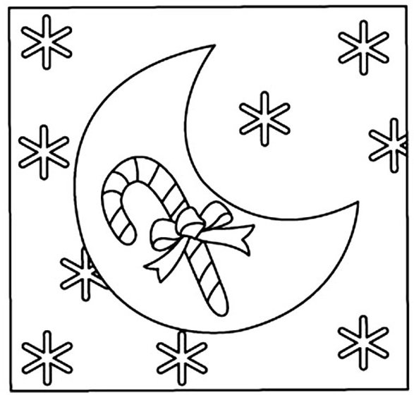 Dessin d'un bonbon de Noël