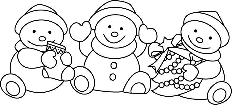 Bonhomme de neige 01 - motif à imprimer