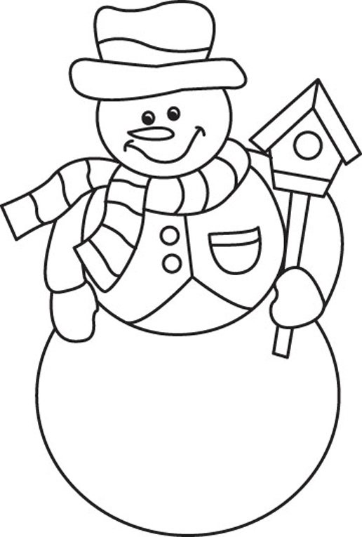 Bonhomme de neige 02 - motif à imprimer
