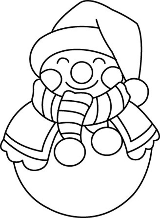 Bonhomme de neige 04 - motif à imprimer