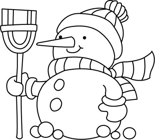Bonhomme de neige 05 - motif à imprimer