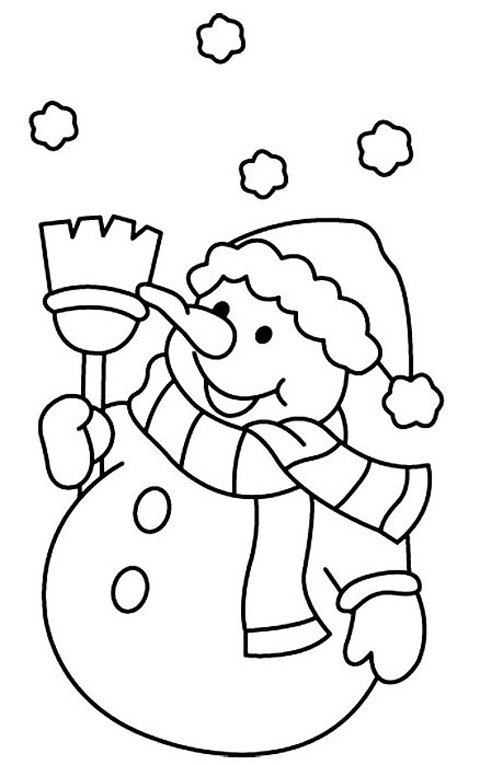 Bonhomme de neige 06 - motif à imprimer