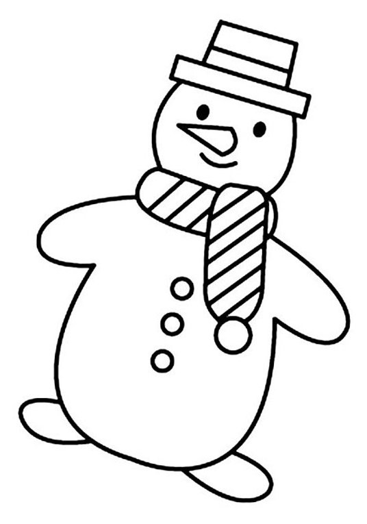 Bonhomme de neige 08 - motif à imprimer