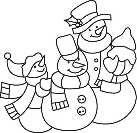 Bonhomme de neige 10 - motif à imprimer