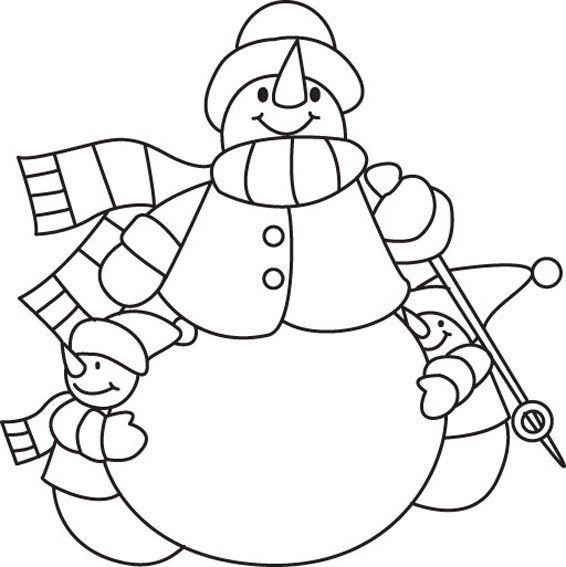 Bonhomme de neige 11 - motif à imprimer