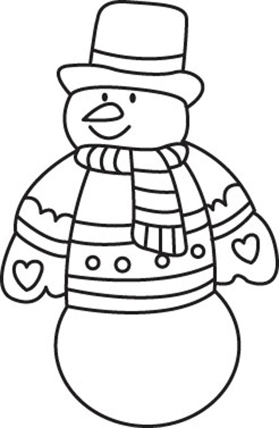Bonhomme de neige 14 - motif à imprimer