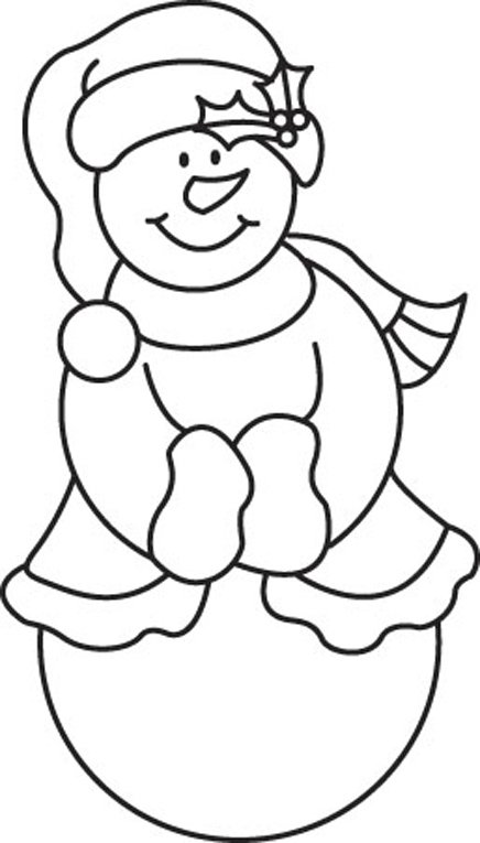Bonhomme de neige 16 - motif à imprimer