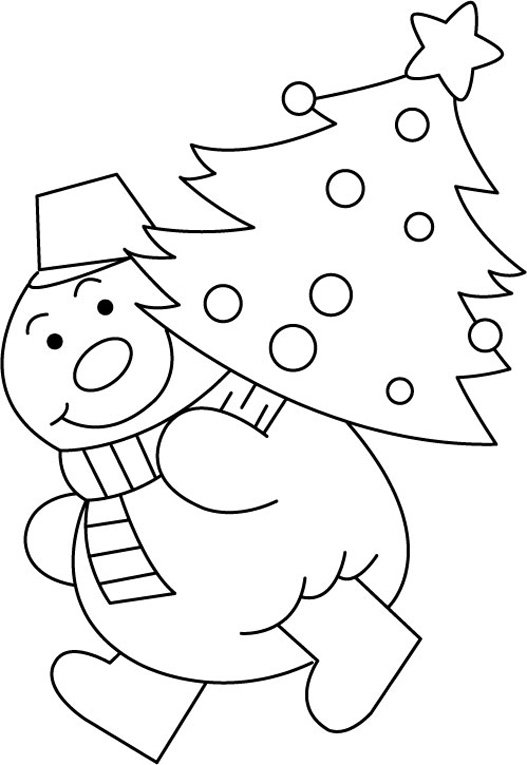 Bonhomme de neige 19 - motif à imprimer