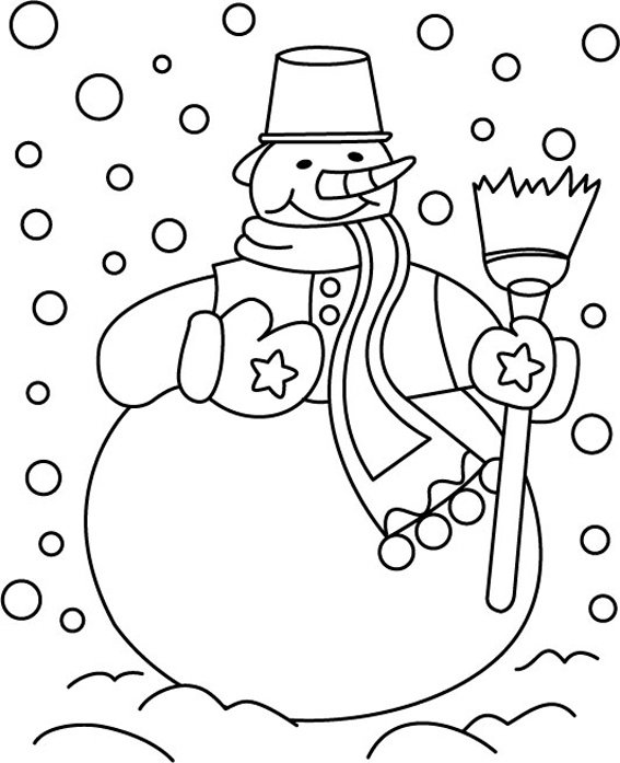 Bonhomme de neige 20 - motif à imprimer
