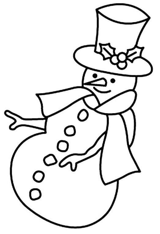 Bonhomme de neige 22 - motif à imprimer