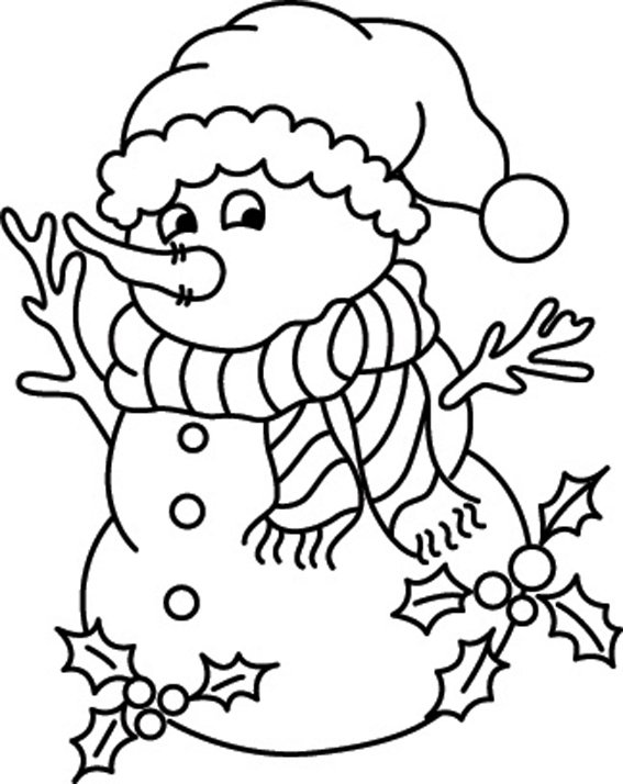 Bonhomme de neige 23 - motif à imprimer