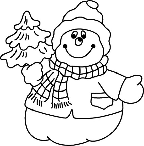 Bonhomme de neige 24 - motif à imprimer