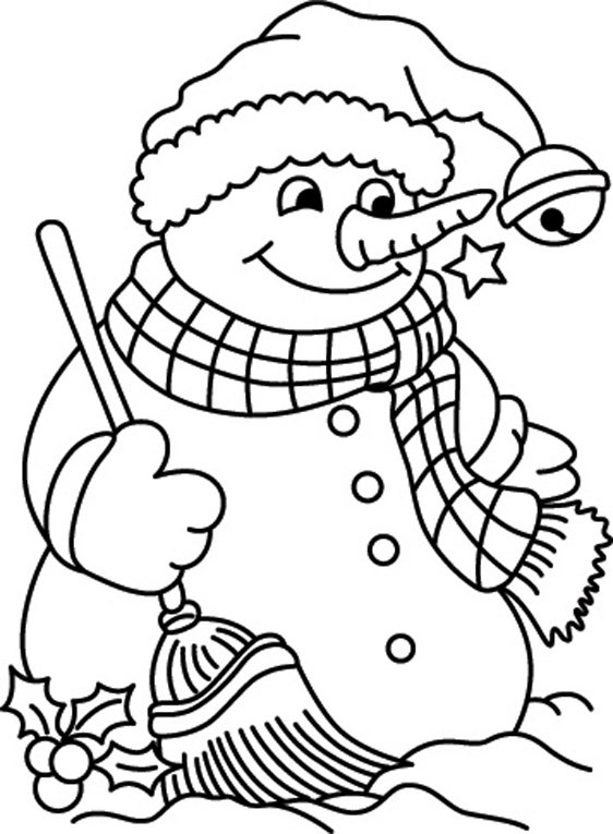 Bonhomme de neige 25 - motif à imprimer