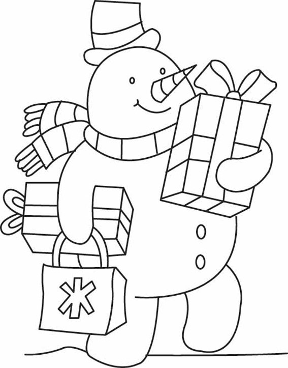 Bonhomme de neige 26 - motif à imprimer