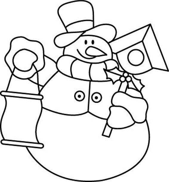 Bonhomme de neige 30 - motif à imprimer