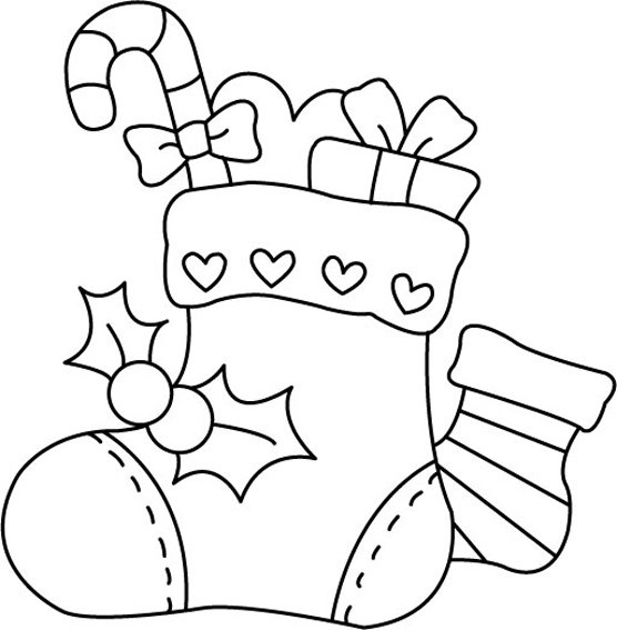 Bottes de Noël 01 - motif à imprimer