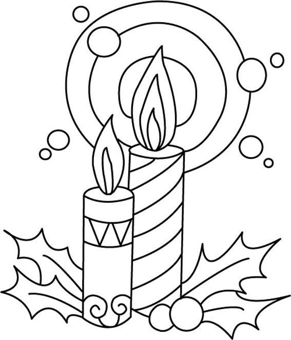 Bougies 01 - motif à imprimer