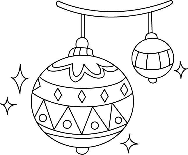 Boules de Noël 01 - motif à imprimer