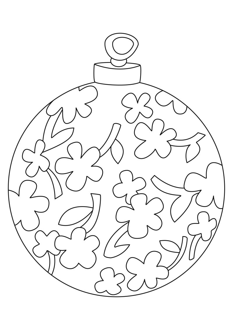 Boules de Noël 05 - motif à imprimer