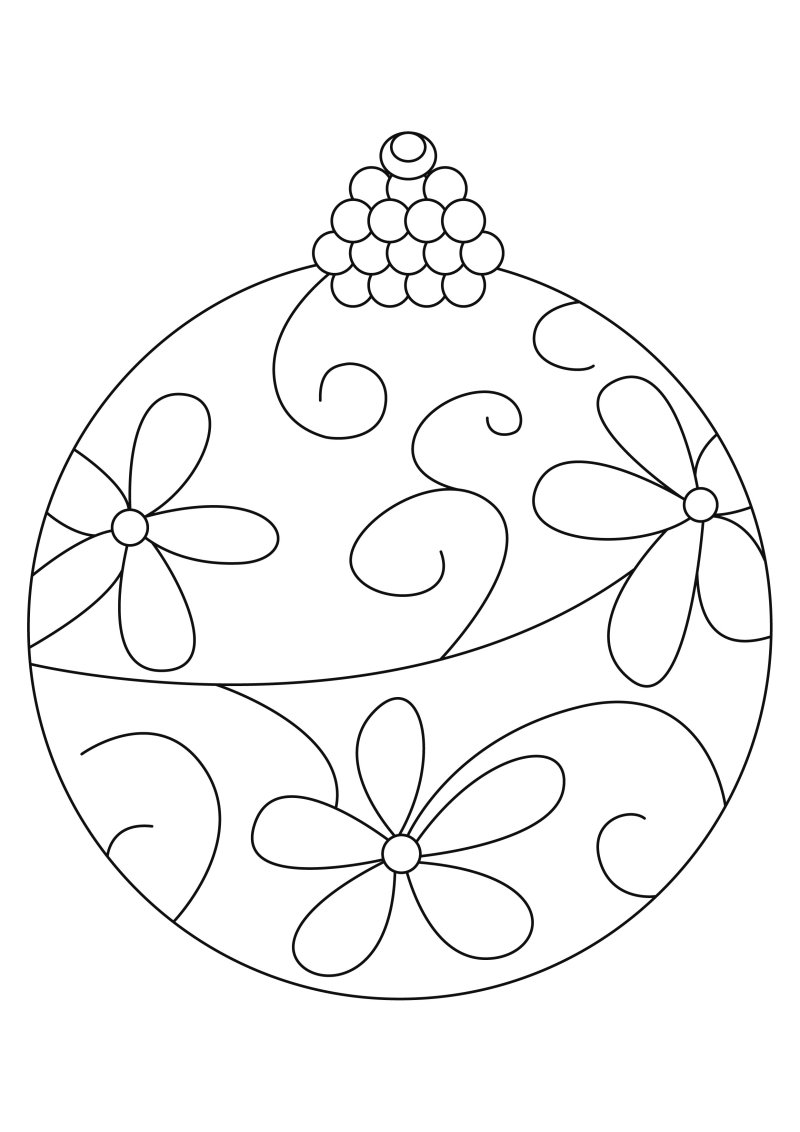 Boules de Noël 11 - motif à imprimer