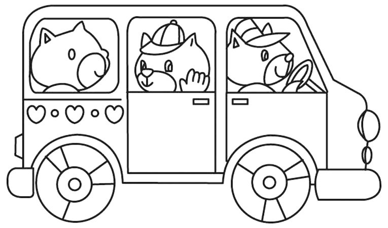 Bus 01 - motif à imprimer