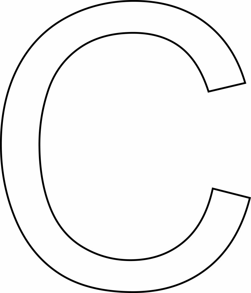 C majuscule - motif à imprimer