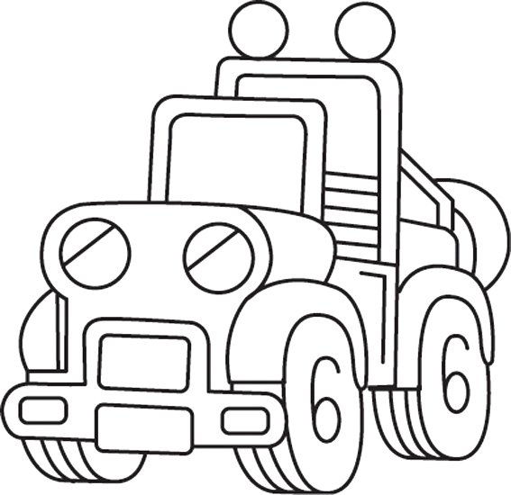 Camion 03 - motif à imprimer