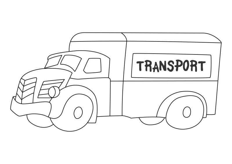 Camionnette 01 - motif à imprimer