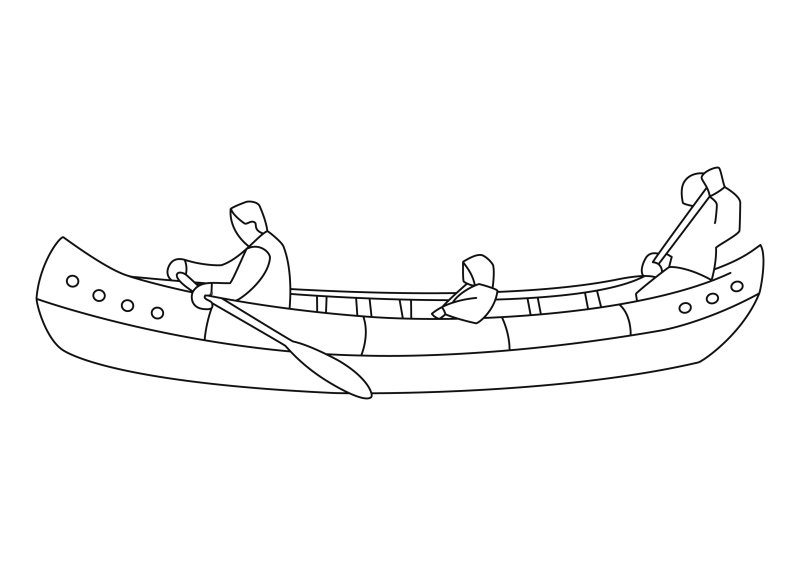 Canoë 01 - motif à imprimer