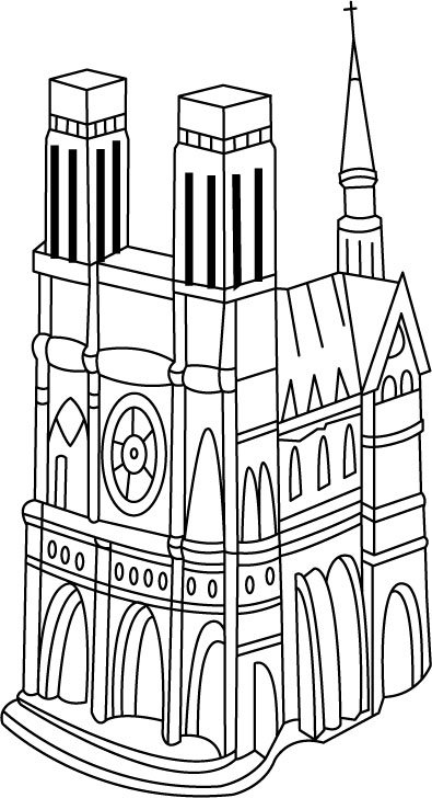 Cathédrale - motif à imprimer