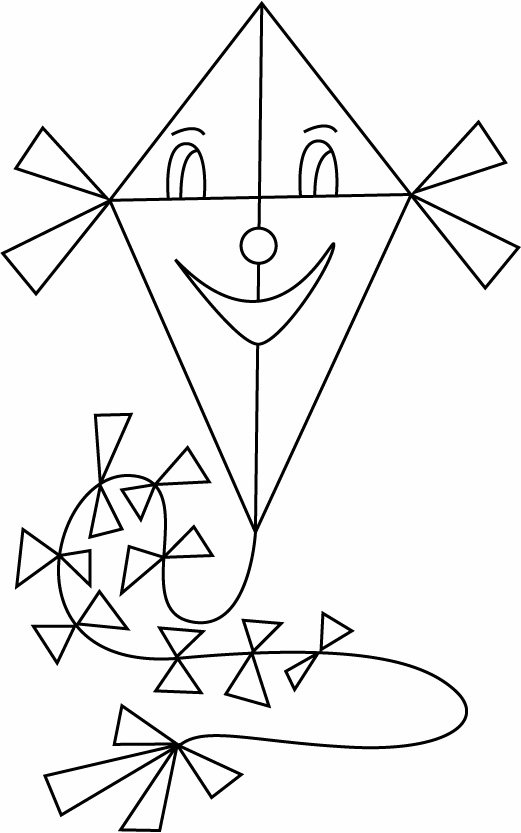 Cerf volant 01 - motif à imprimer