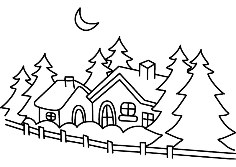 Chalet 01 - motif à imprimer