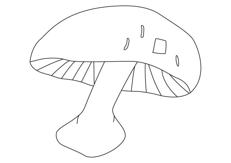 Champignon 02 - motif à imprimer