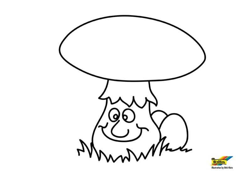 Champignon 04 - motif à imprimer