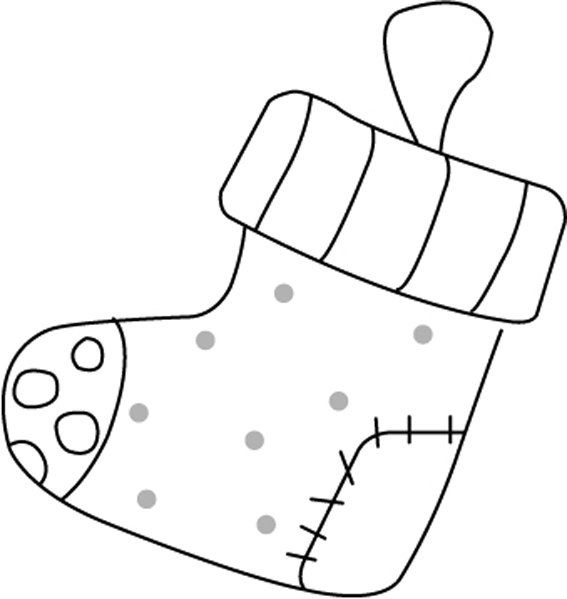 Chaussette 06 - motif à imprimer