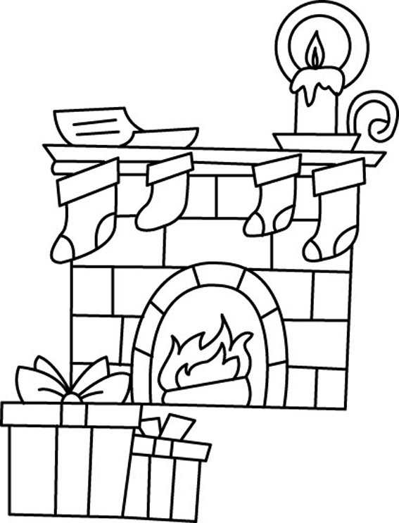Cheminée 01 - motif à imprimer