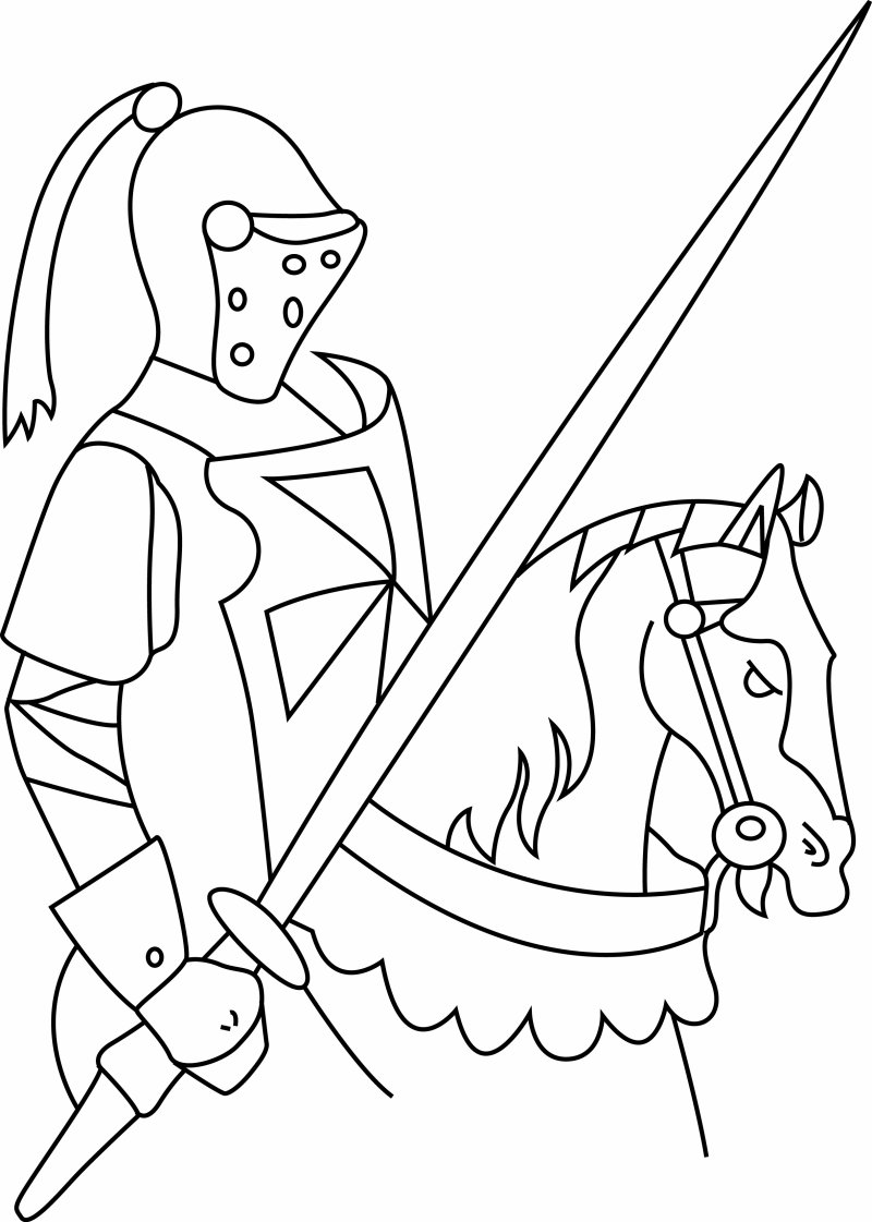 Chevalier 01 - motif à imprimer