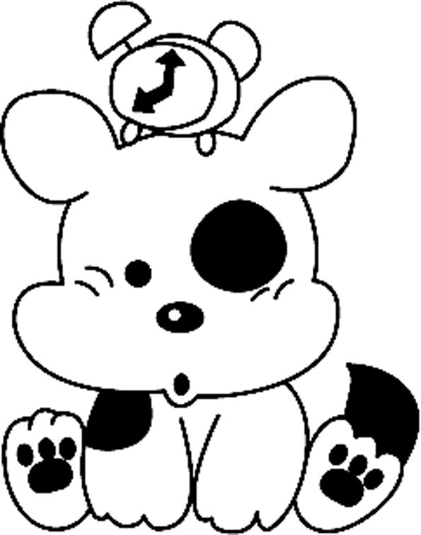 Coloriage de chiot à colorier
