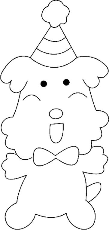 Coloriage dessin chien rigolo à colorier