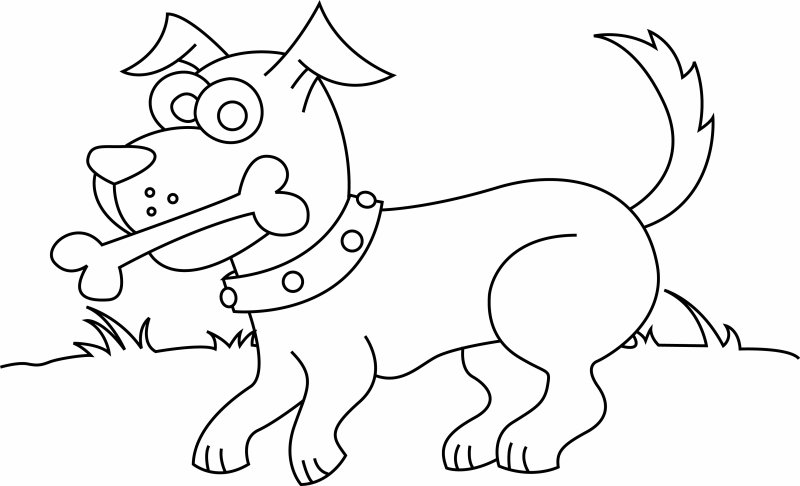 Coloriage chien os à colorier