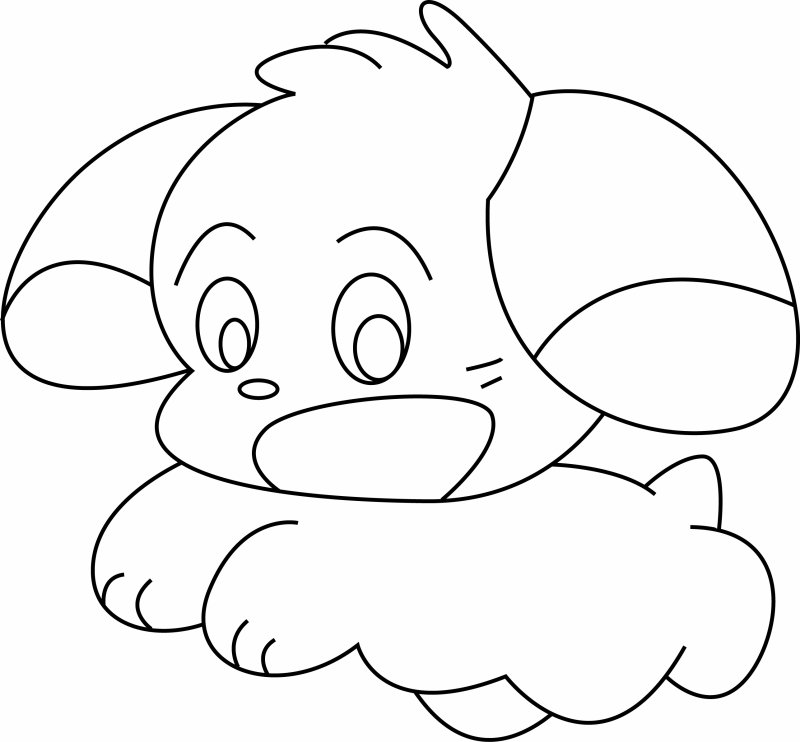 coloriage chien manga à colorier