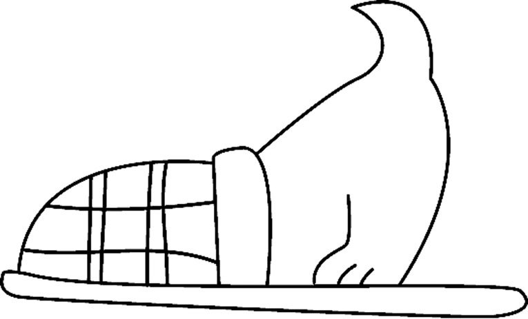 coloriage chien chausson à colorier