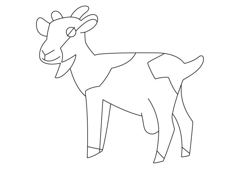 Chèvre 01 - motif à imprimer