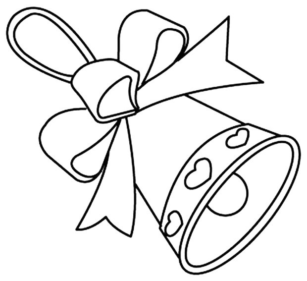 Dessin de cloche avec son ruban