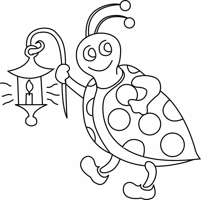 Coccinelle 04 - motif à imprimer